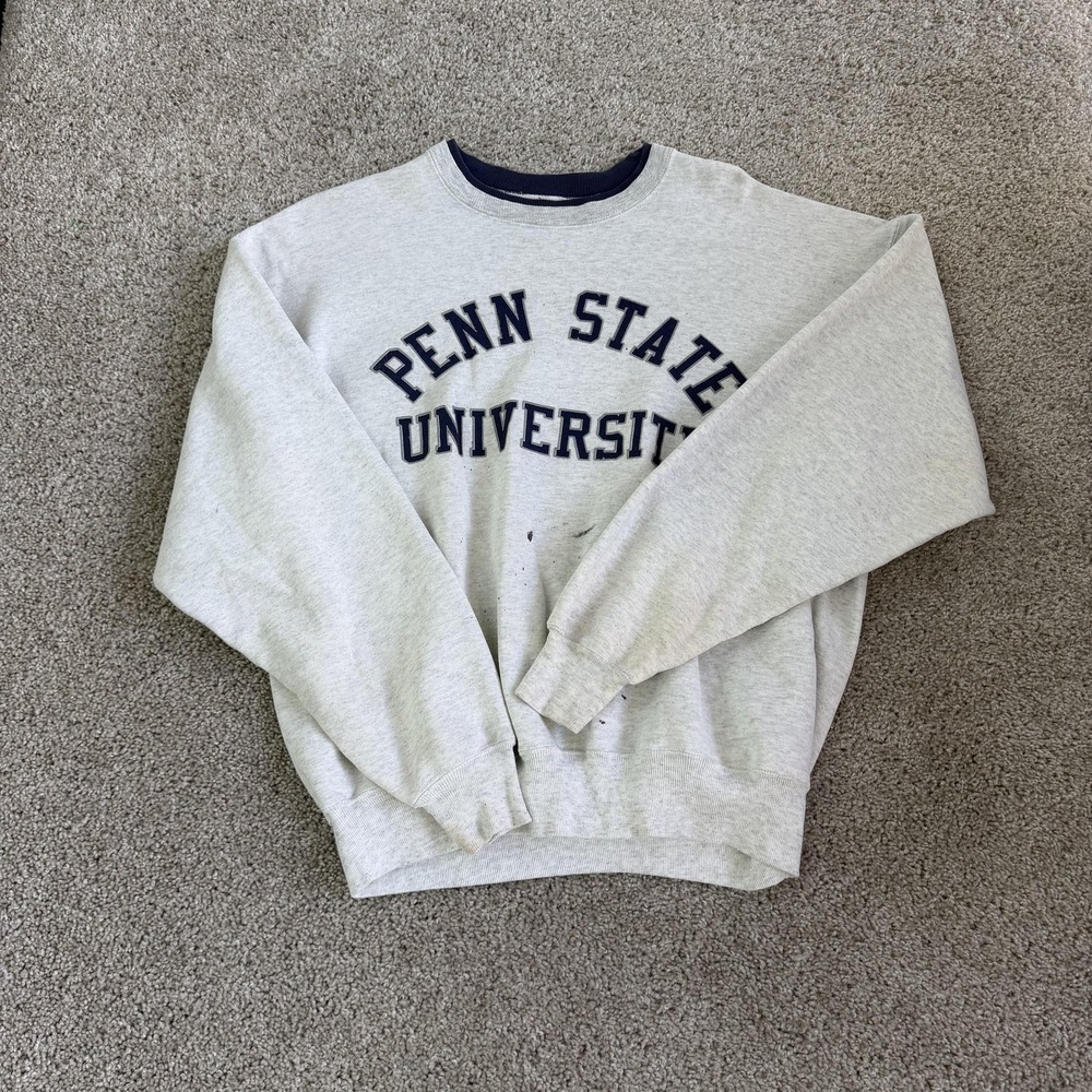 Vintage Penn State Nittany Lions Sweatshirt Mens Large Gray College House 90s